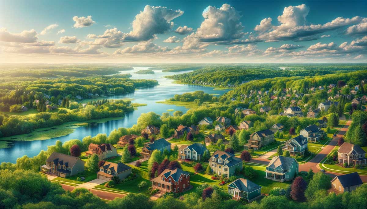 Owning vs Renting - Sunset view of a river, symbolizing the serene beauty and appeal of homeownership in the St. Croix Valley.